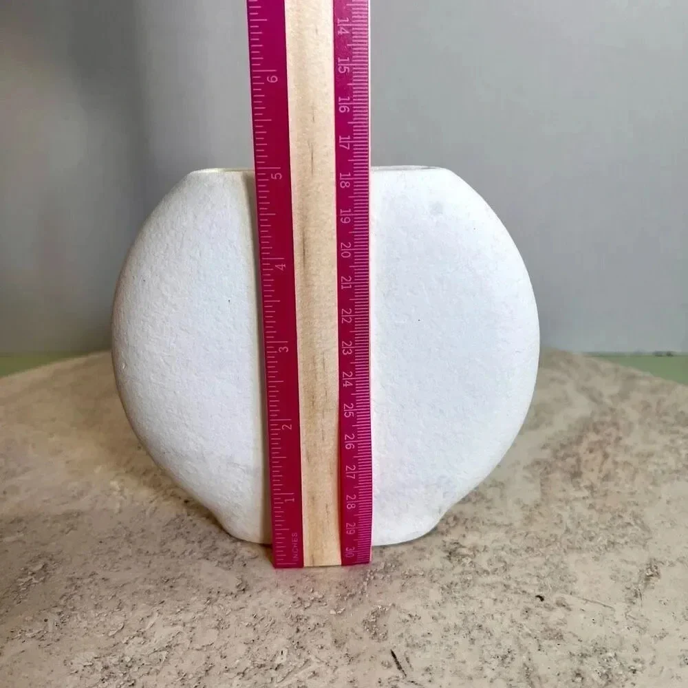 Parma by AAI Matte ivory Cream Stoneware Textured Mid-Century Art Pottery Bud Va
